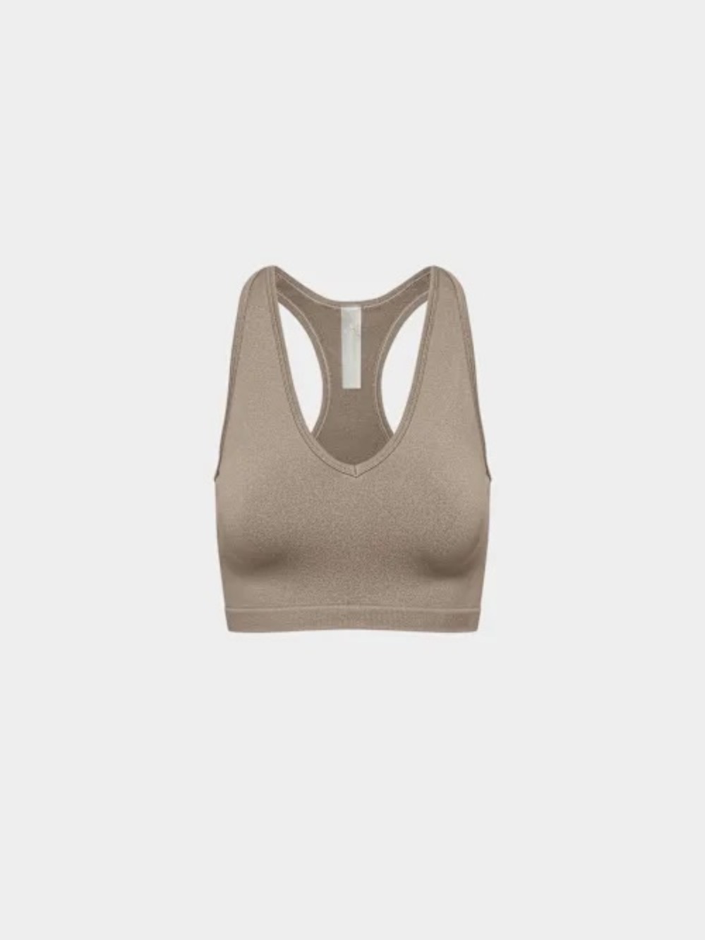 Aritzia Seamless V-Neck Racerback Bralette - Taupe